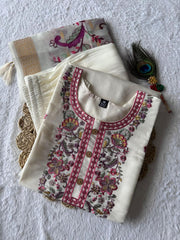 New Beautiful Hand Work Designers Kurta Pent Dupatta Set