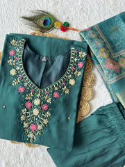 New Designers Kurta Pent Dupatta Set