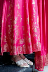 Pink Pure Cotton Silk Suit Set