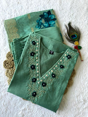 New Beautiful Hand Work Designers Kurta Pent Dupatta Set