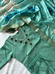 New Beautiful Hand Work Designers Kurta Pent Dupatta Set