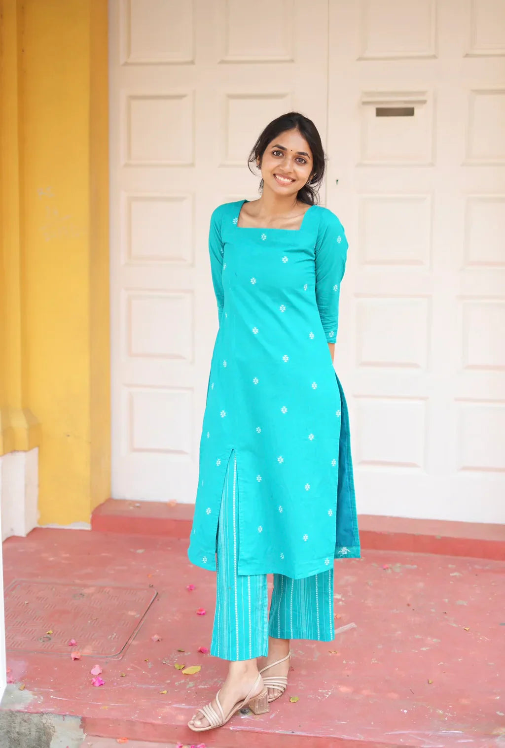 Women Cotton Printed Kurta Set