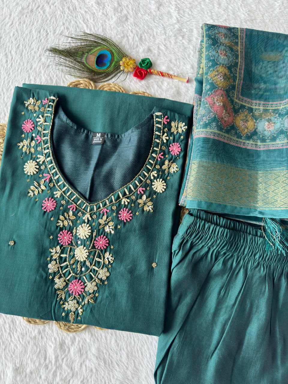 New Designers Kurta Pent Dupatta Set